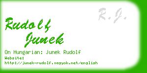 rudolf junek business card